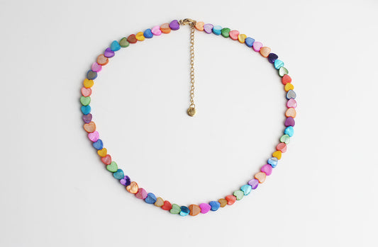 Heart To Heart - Collier - Pierre naturelle - Acier inoxydable