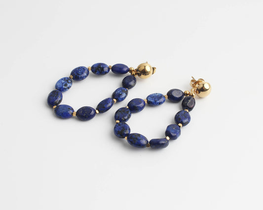 Sarahlee - Boucles d'oreilles - Pierre naturelle -  Acier inoxydable