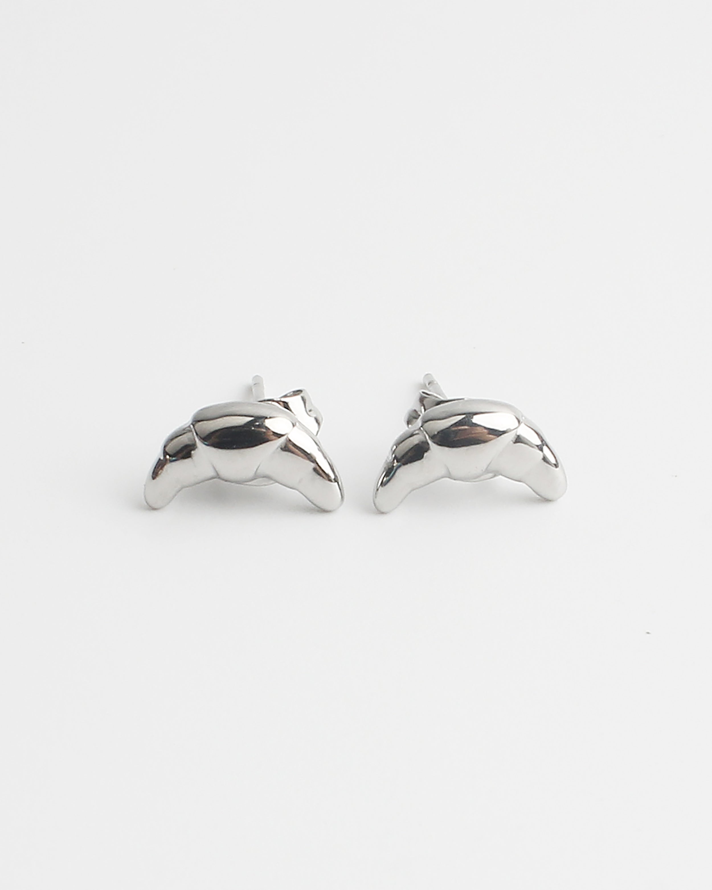 Petit Croissant - Boucles d'oreilles - Clous d'oreilles - Acier inoxydable
