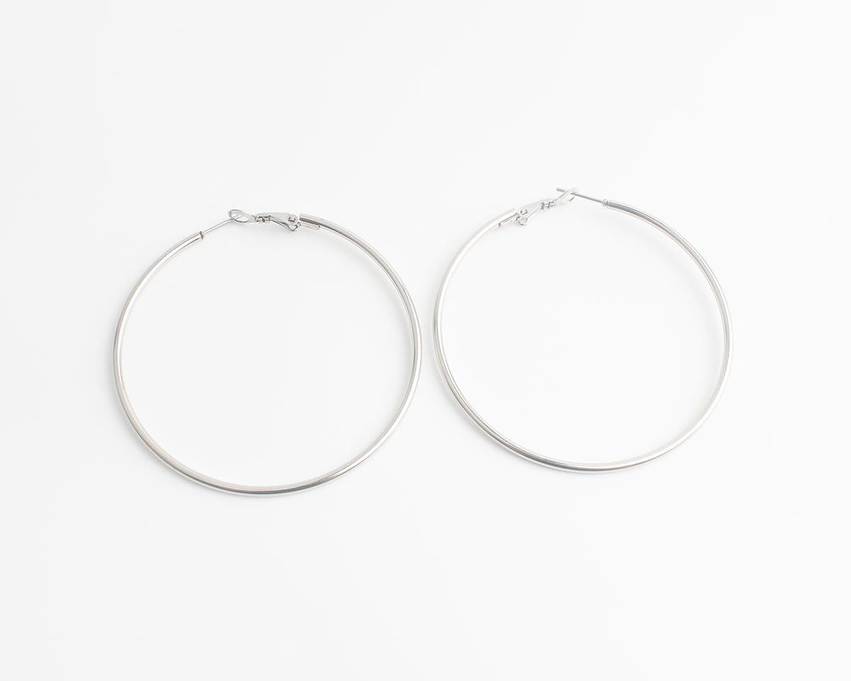 Basic hoops - Boucles d'oreilles - Acier inoxydable