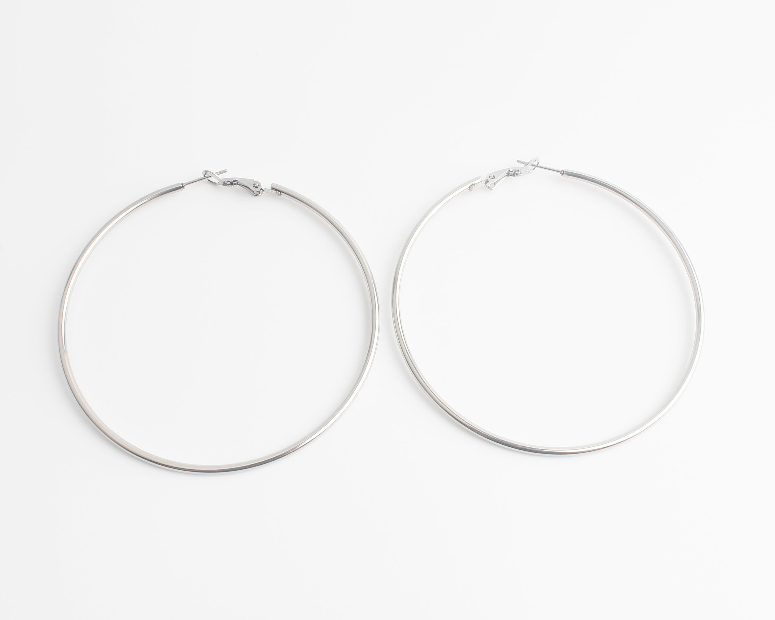 Basic hoops - Boucles d'oreilles - Acier inoxydable