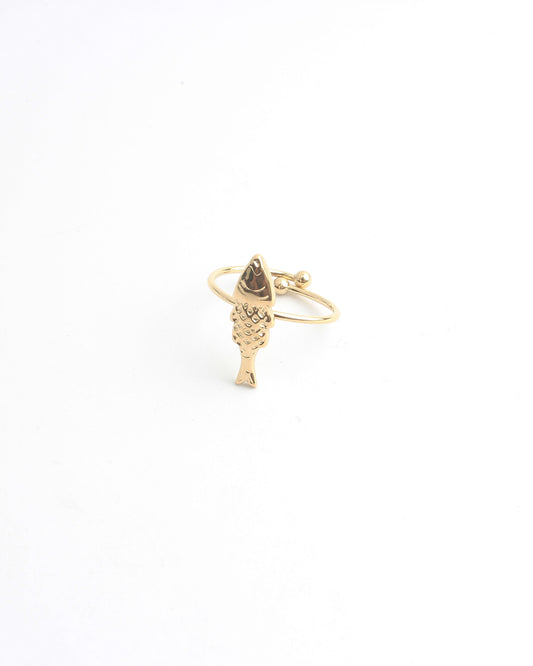 Poisson - Bague - Acier inoxydable - Ajustable