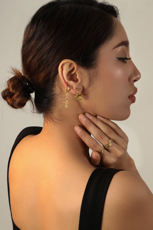 Beautiful Flower - Boucles d'oreilles - Acier inoxydable