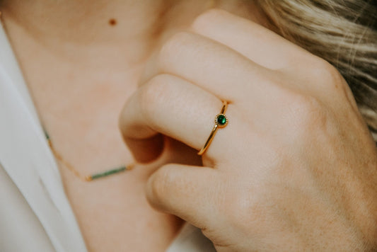 Strass - Anneau - Acier inoxydable - Ajustable