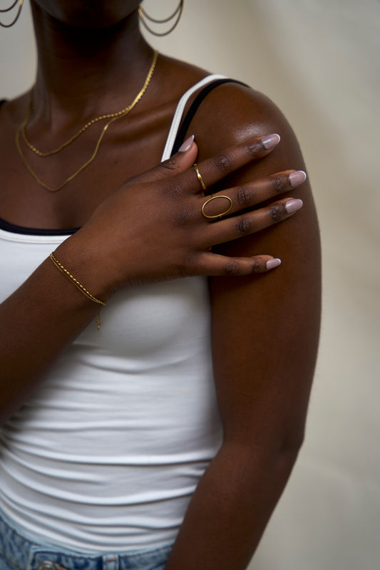 Monica - Anneau - Acier inoxydable - Ajustable