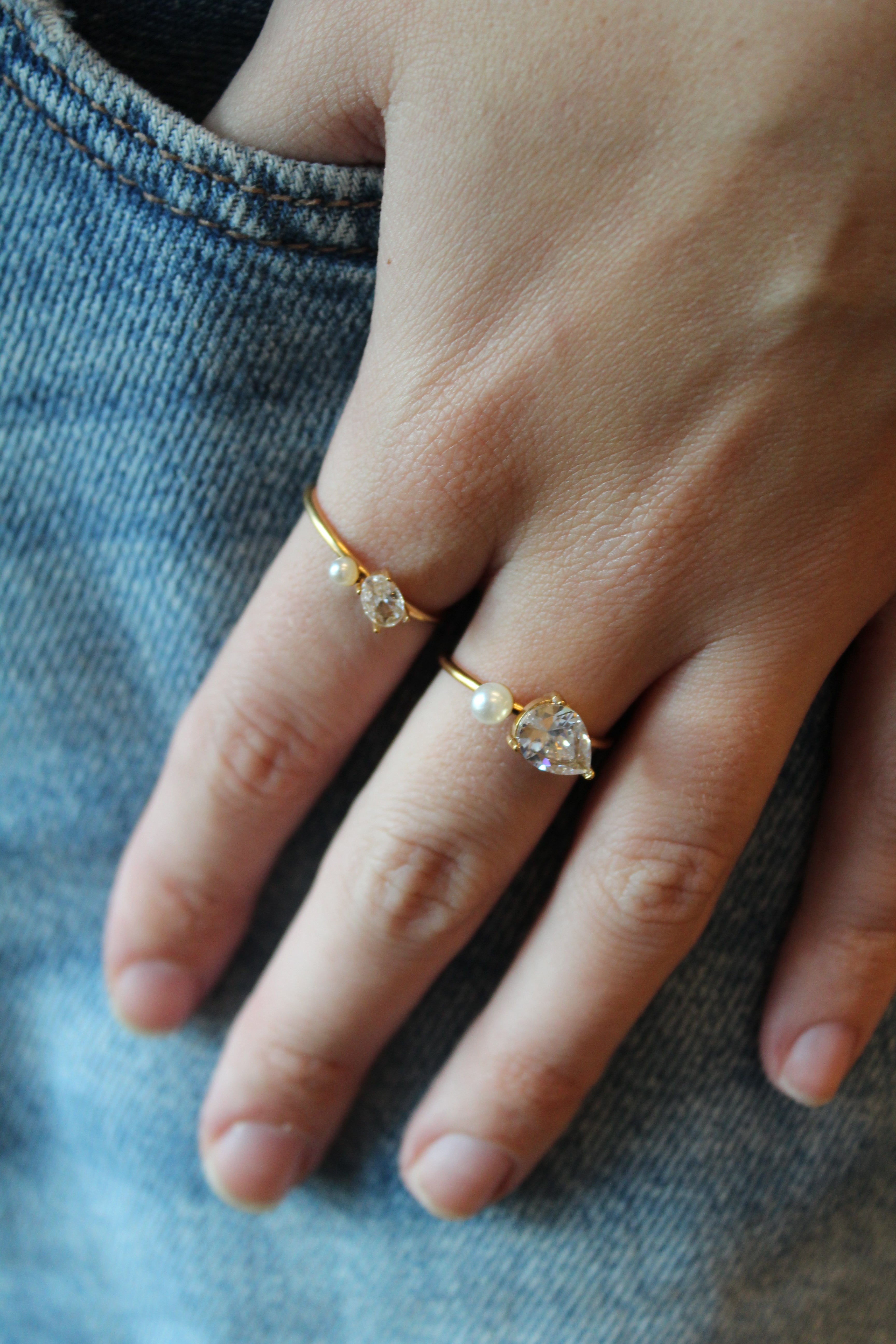 Leonie - Bague - Acier inoxydable - Ajustable