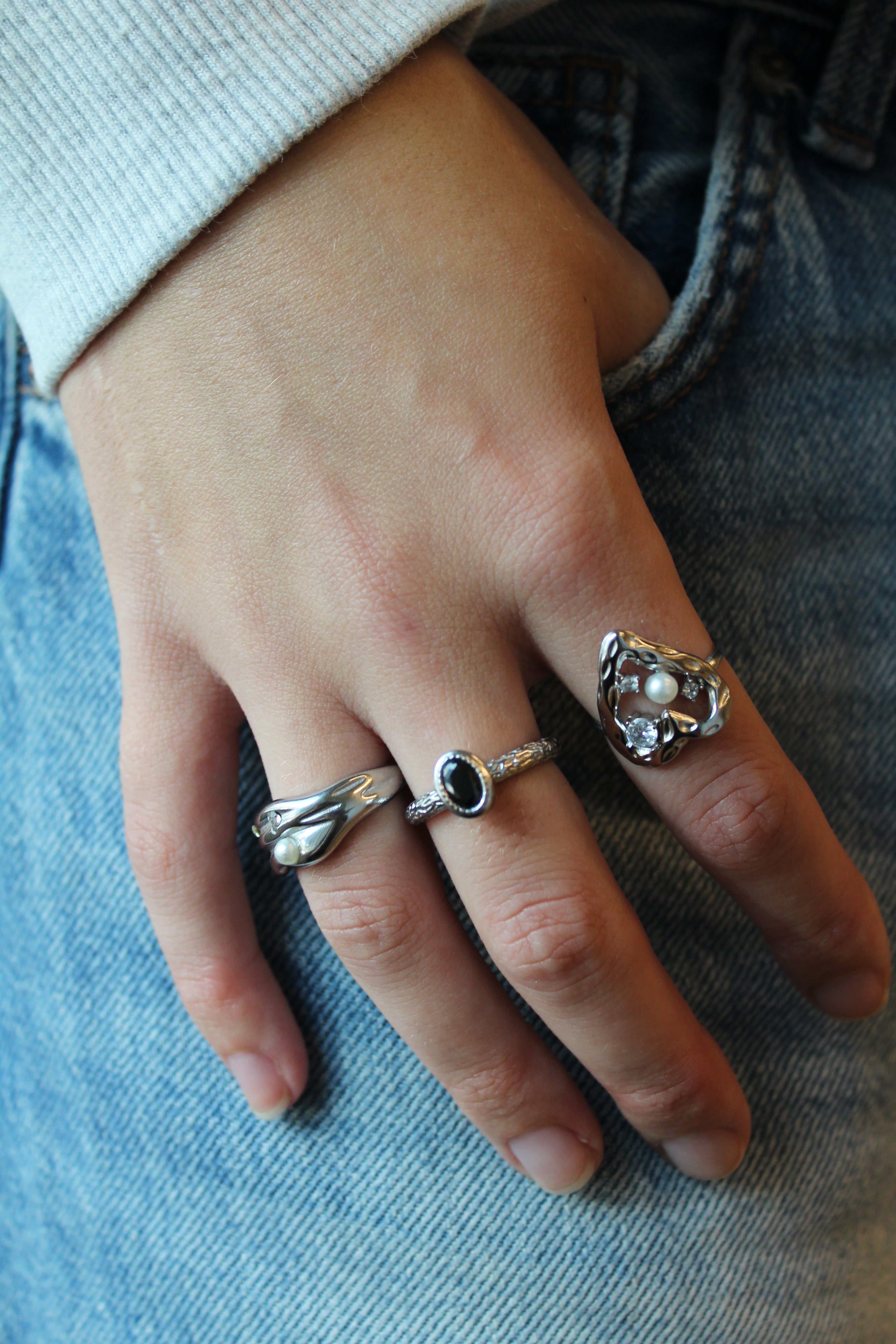 Amara - Anneau - Acier inoxydable - Ajustable