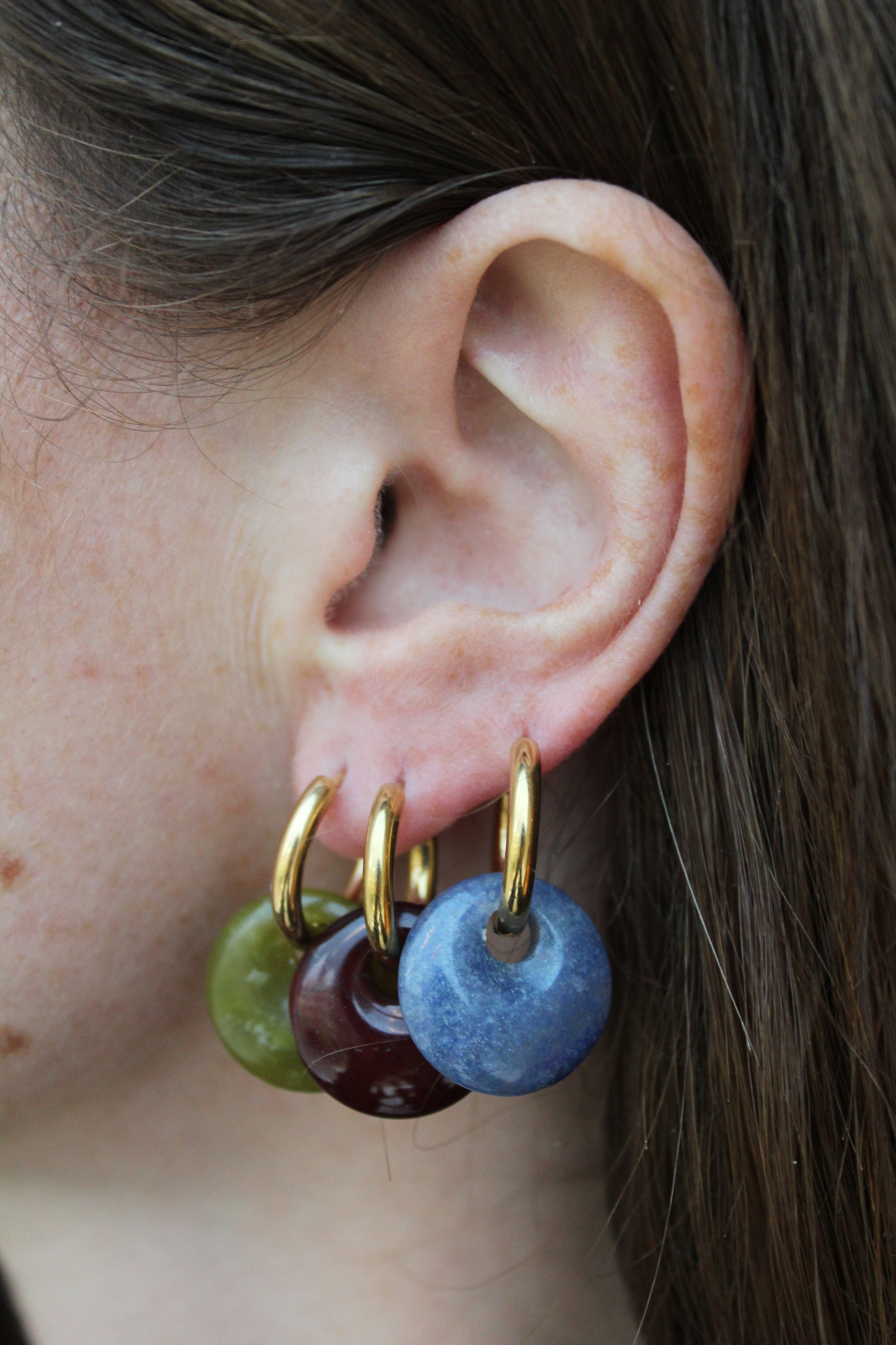 Isadora - Boucles d'oreilles - Pierre naturelle - Acier inoxydable