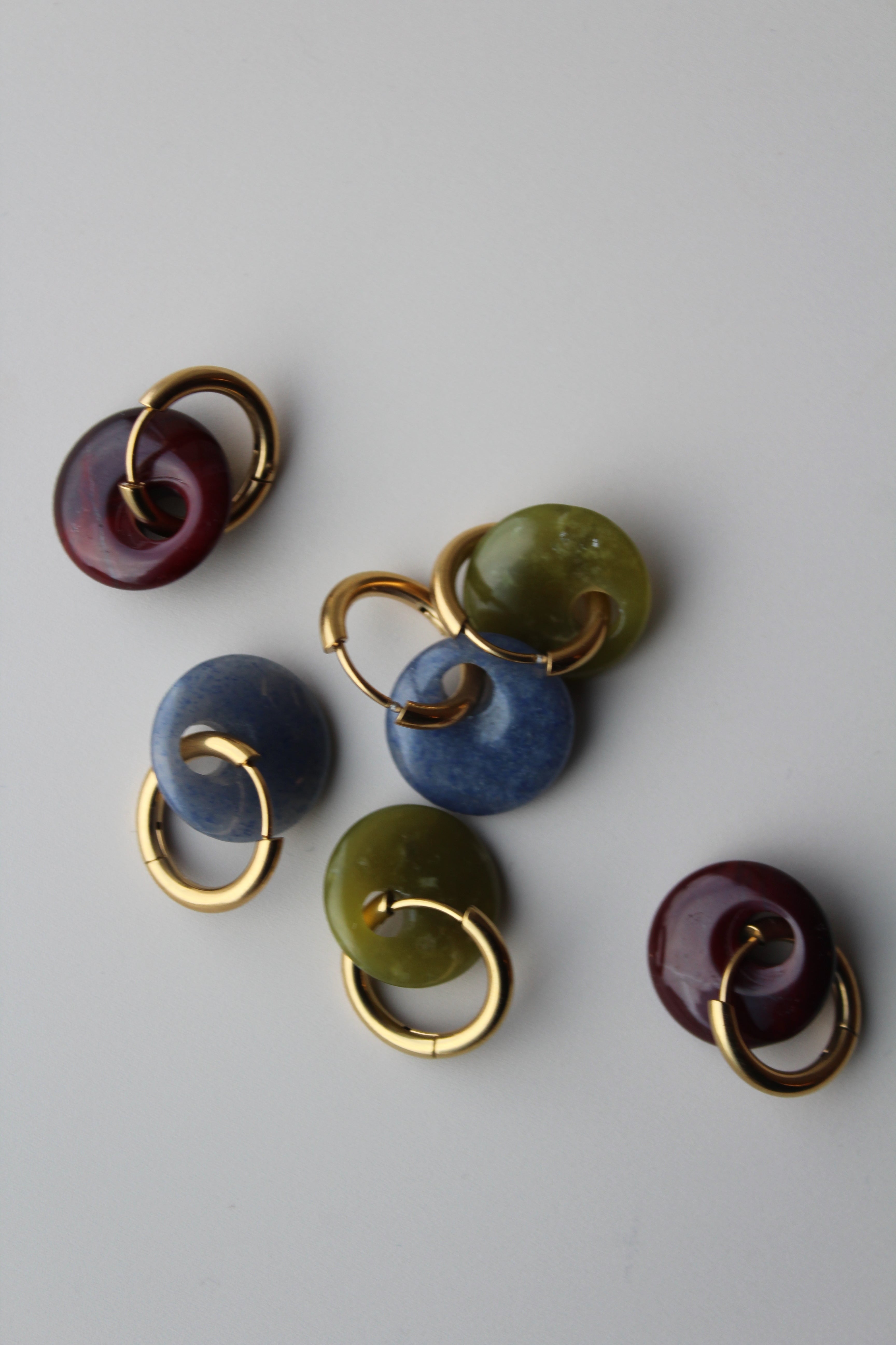 Isadora - Boucles d'oreilles - Pierre naturelle - Acier inoxydable