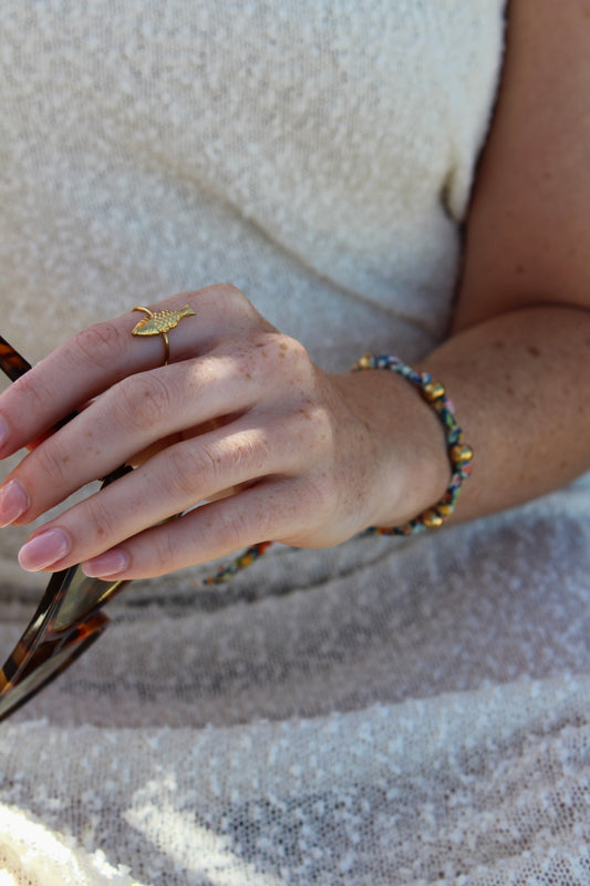 Poisson - Bague - Acier inoxydable - Ajustable