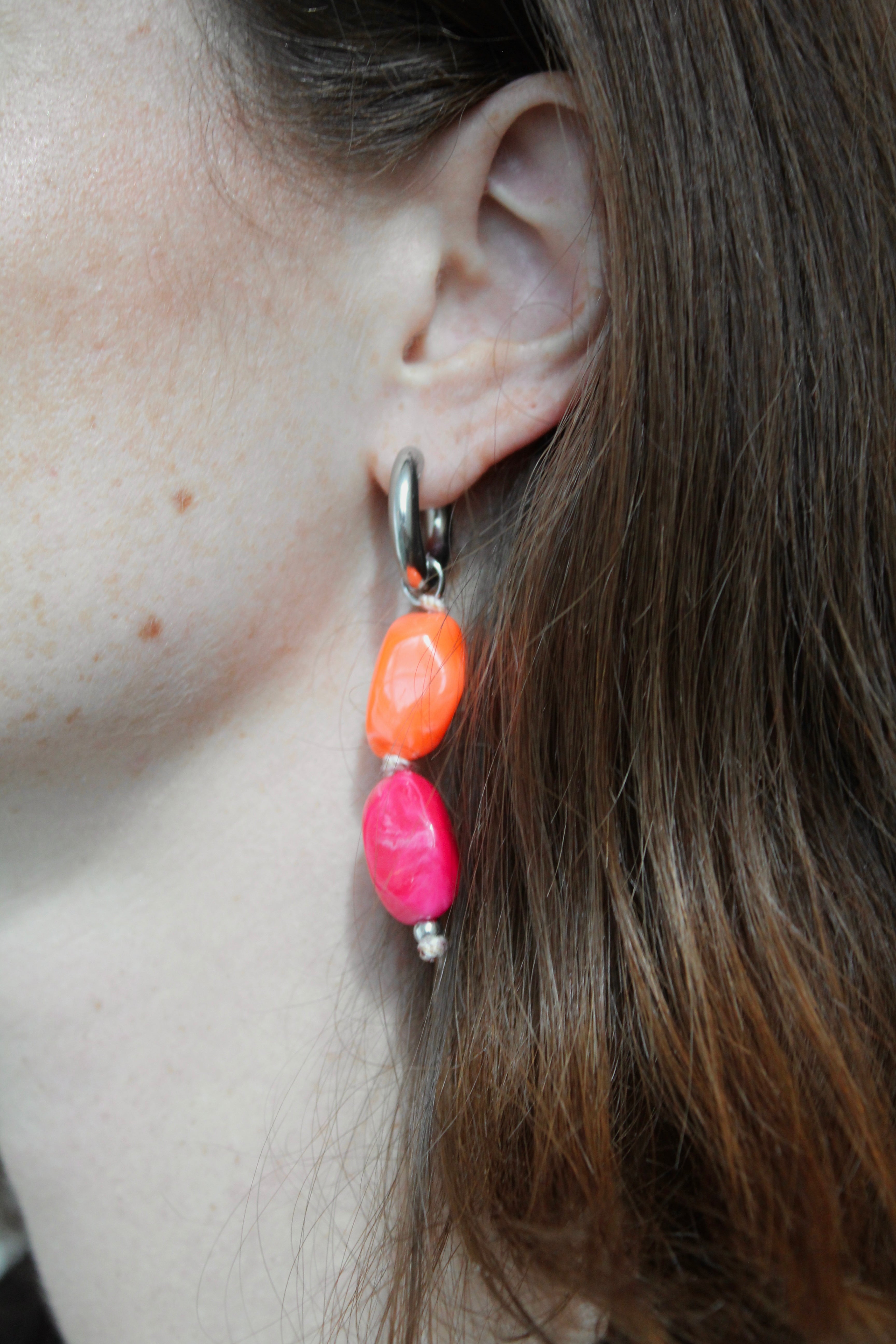 Ainoa - Boucles d'oreilles - Pierre naturelle - Acier inoxydable