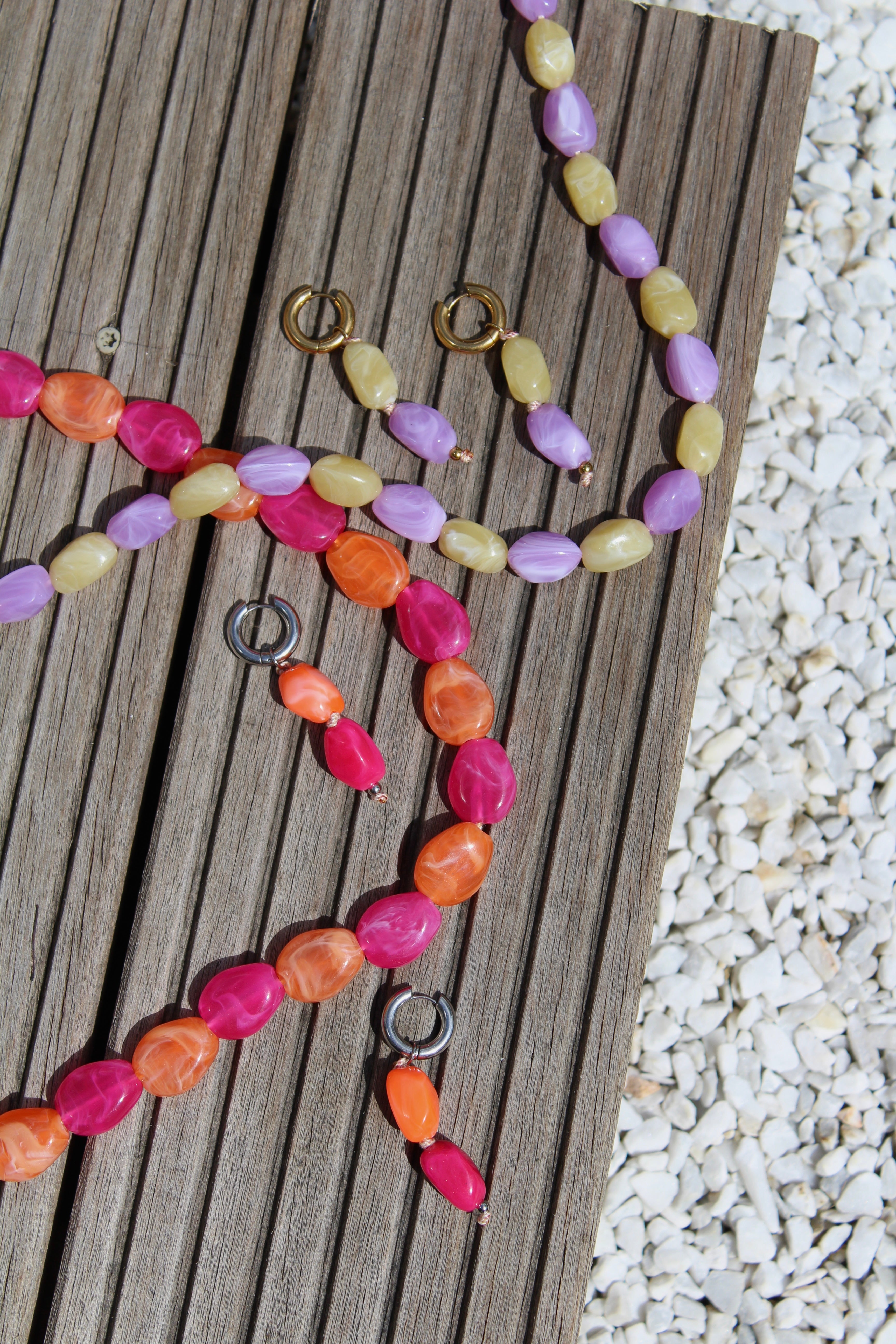 Ainoa - Boucles d'oreilles - Pierre naturelle - Acier inoxydable