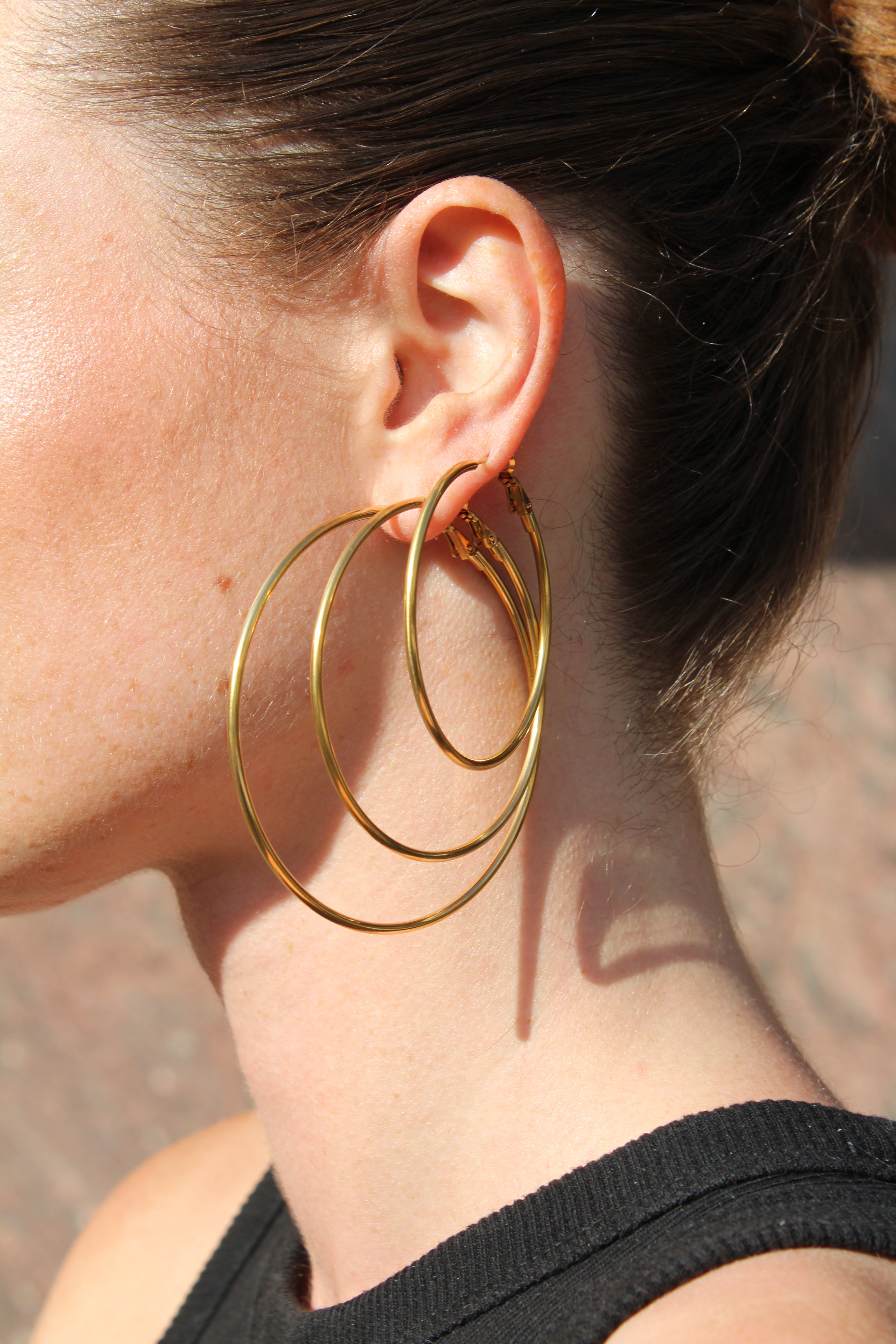 Basic hoops - Boucles d'oreilles - Acier inoxydable