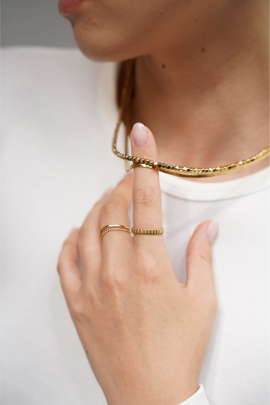 Mika - Bague - Acier inoxydable - Ajustable