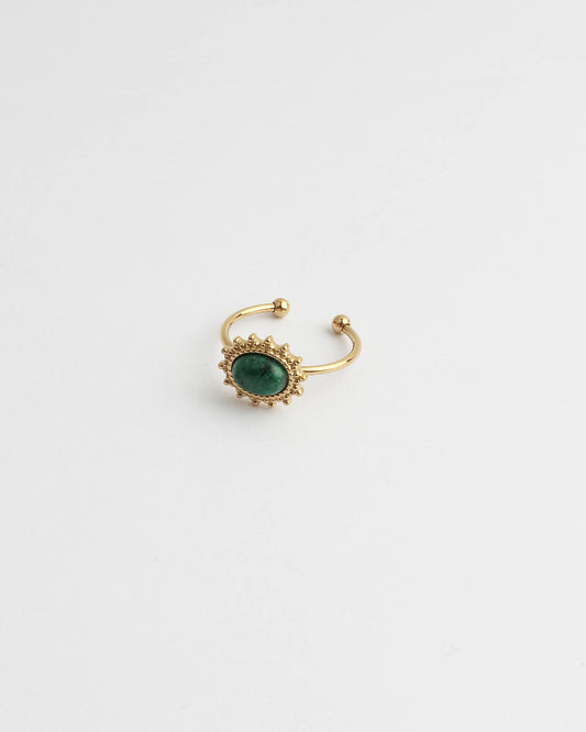 Jolie - Bague -  Pierre naturelle - Acier inoxydable