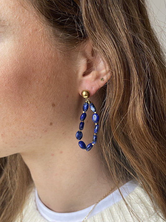 Sarahlee - Boucles d'oreilles - Pierre naturelle -  Acier inoxydable