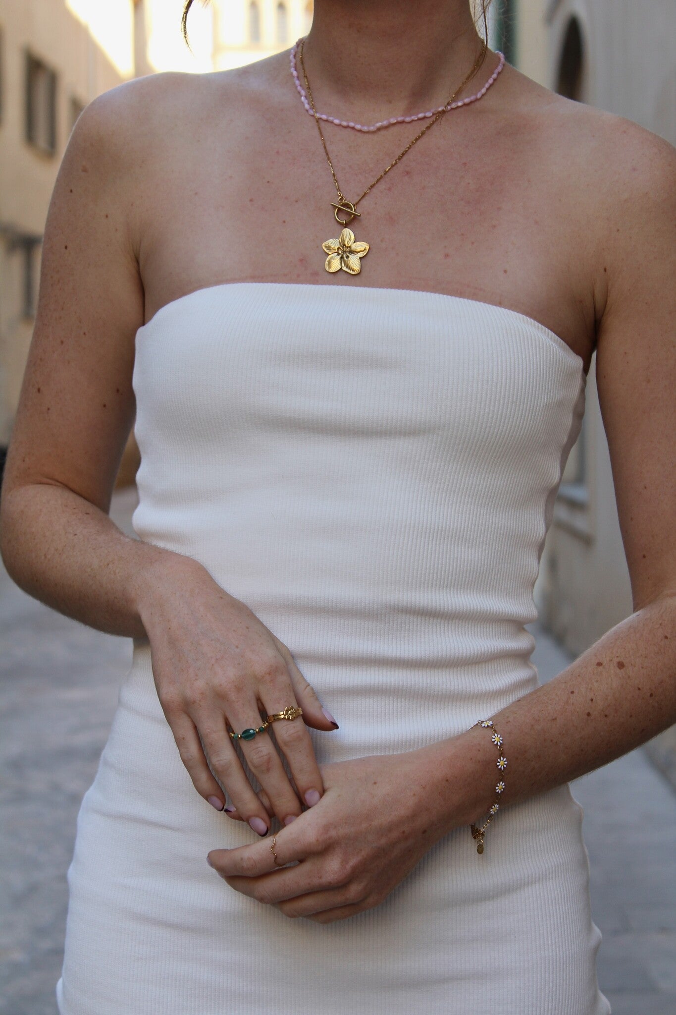 Blossom Flower - Bague - Acier inoxydable - Ajustable