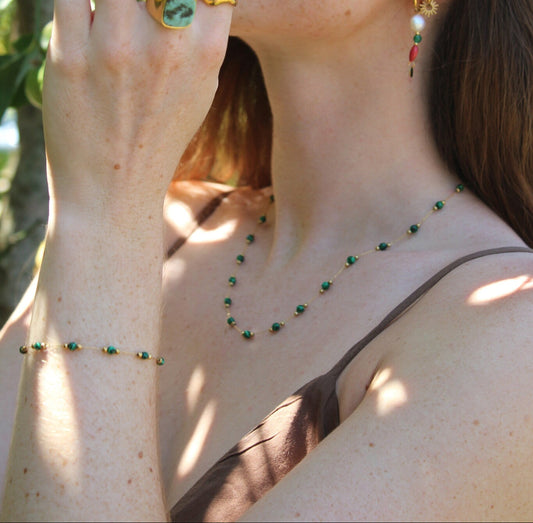 Sophia - Bracelet - Pierre naturelle - Acier inoxydable