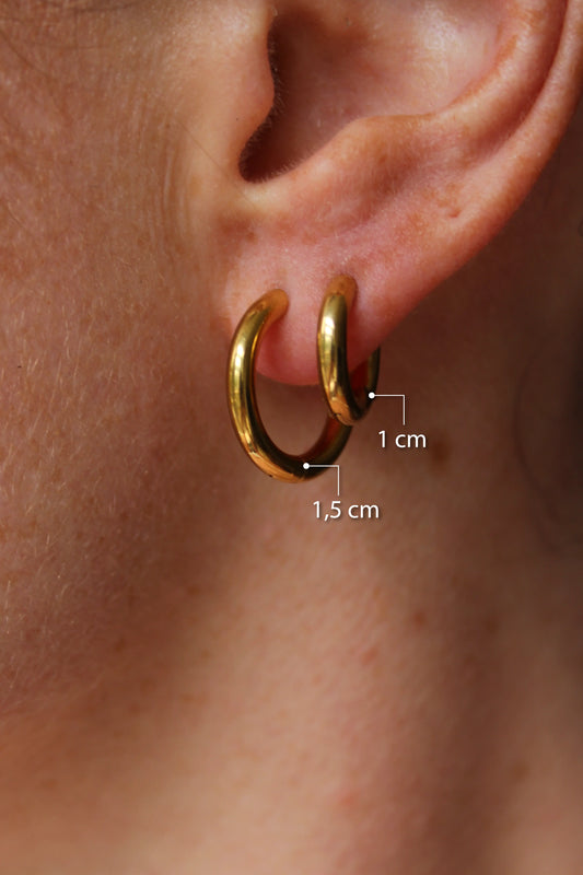 Basic - Boucles d'oreilles - Acier inoxydable