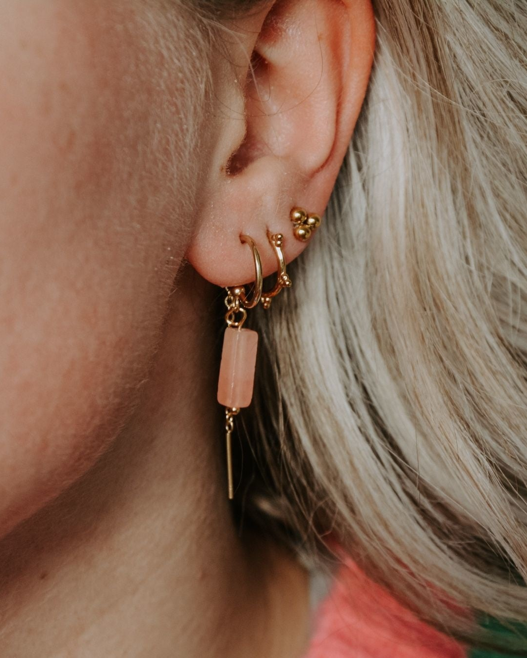 Yaya - Boucles d'oreilles - Pierre naturelle - Acier inoxydable