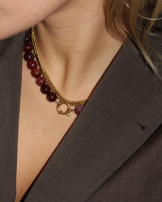 Samira - Collier - Pierre naturelle - Acier inoxydable