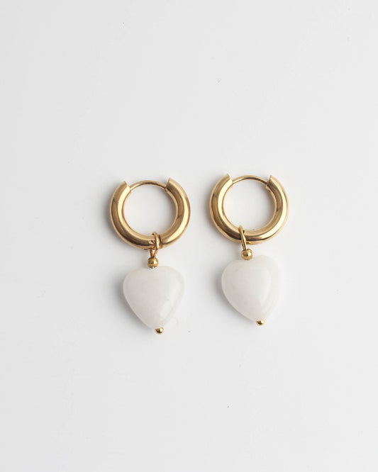 Para Siempre - Boucles d'oreilles - Pierre naturelle - Acier inoxydable