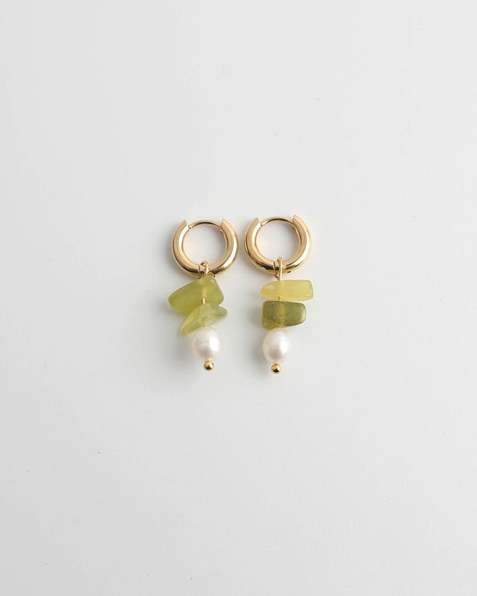 Lucie - Boucles d'oreilles - Pierre naturelle - Acier inoxydable