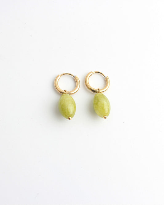 Freyde - Boucles d'oreilles - Pierre naturelle -  Acier inoxydable