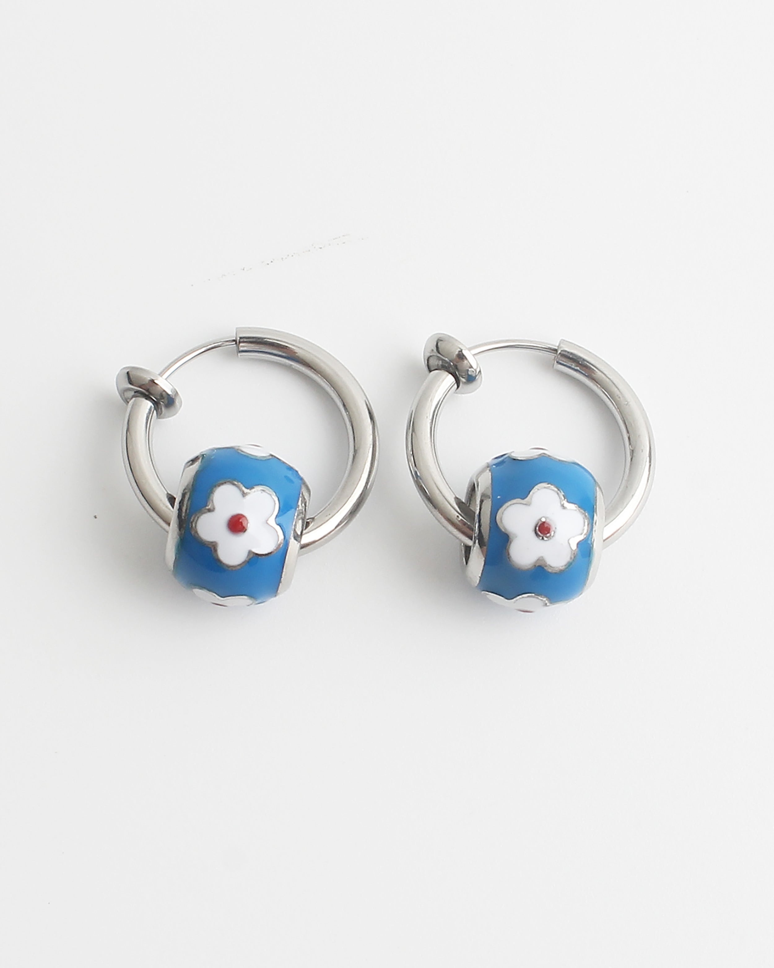 Little Flower - Earrings - Clip On - Stainless Steel