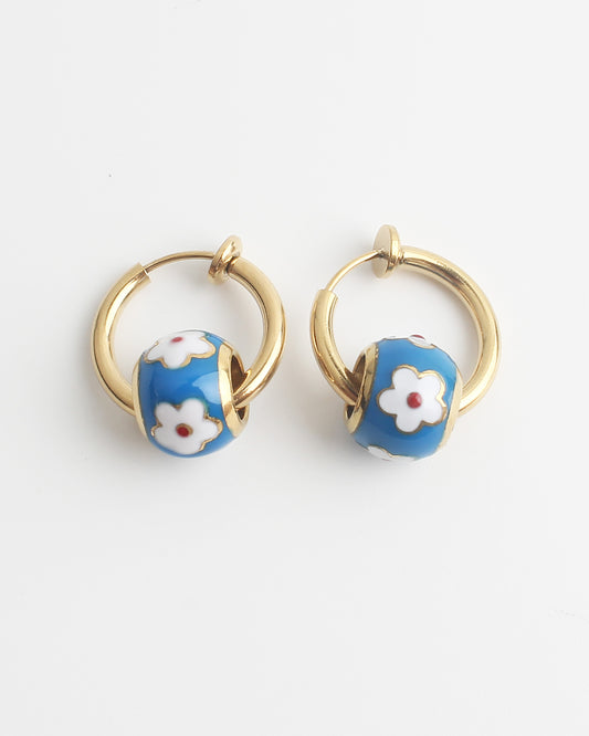 Little Flower - Earrings - Clip On - Stainless Steel