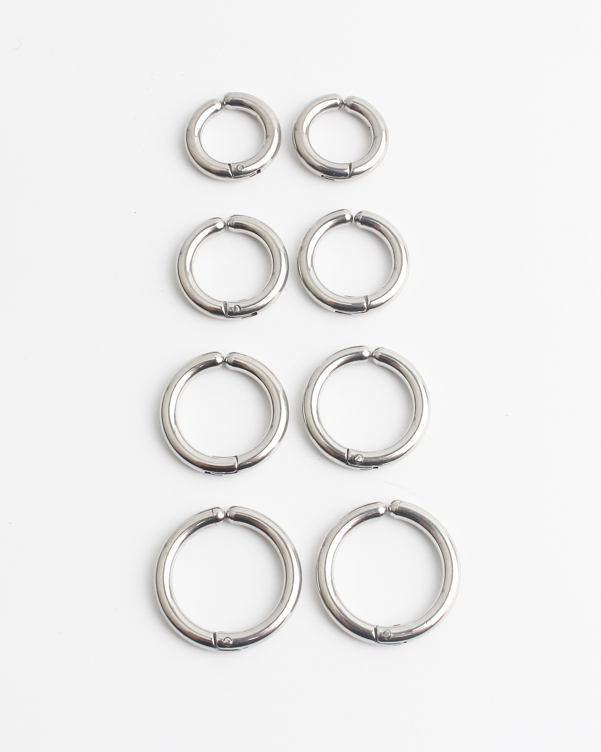 Basic - Earrings - Clip On - Stainless Steel