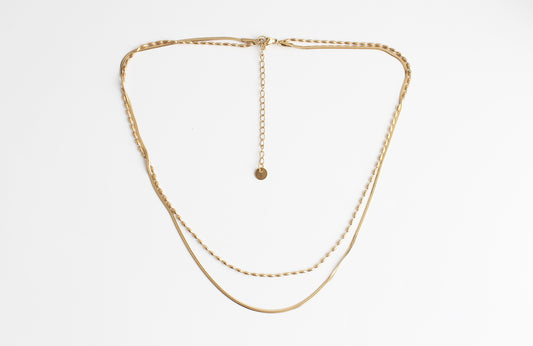 Minimaliste - Collier - 2 plis - Acier inoxydable