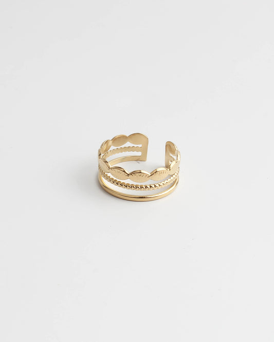Avelie - Ring - Stainless Steel - Adjustable