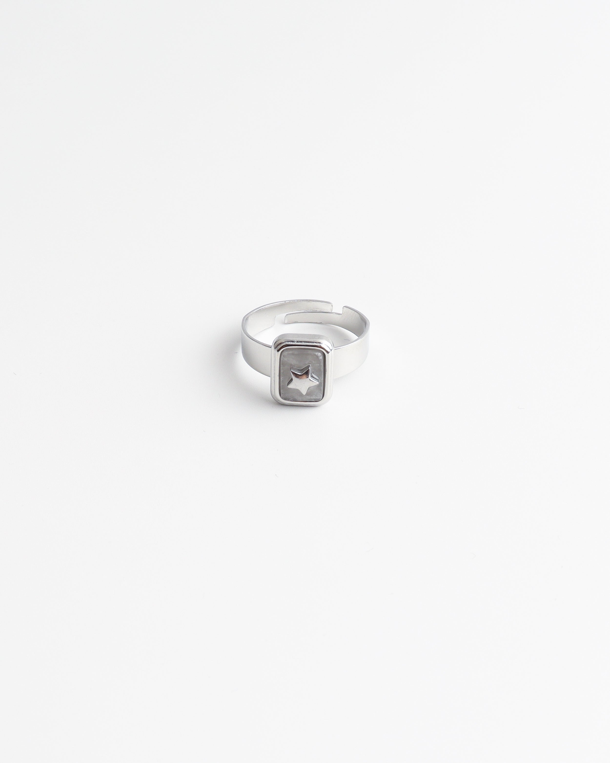Yasmin - Bague- Pierre naturelle - Acier inoxydable - Ajustable