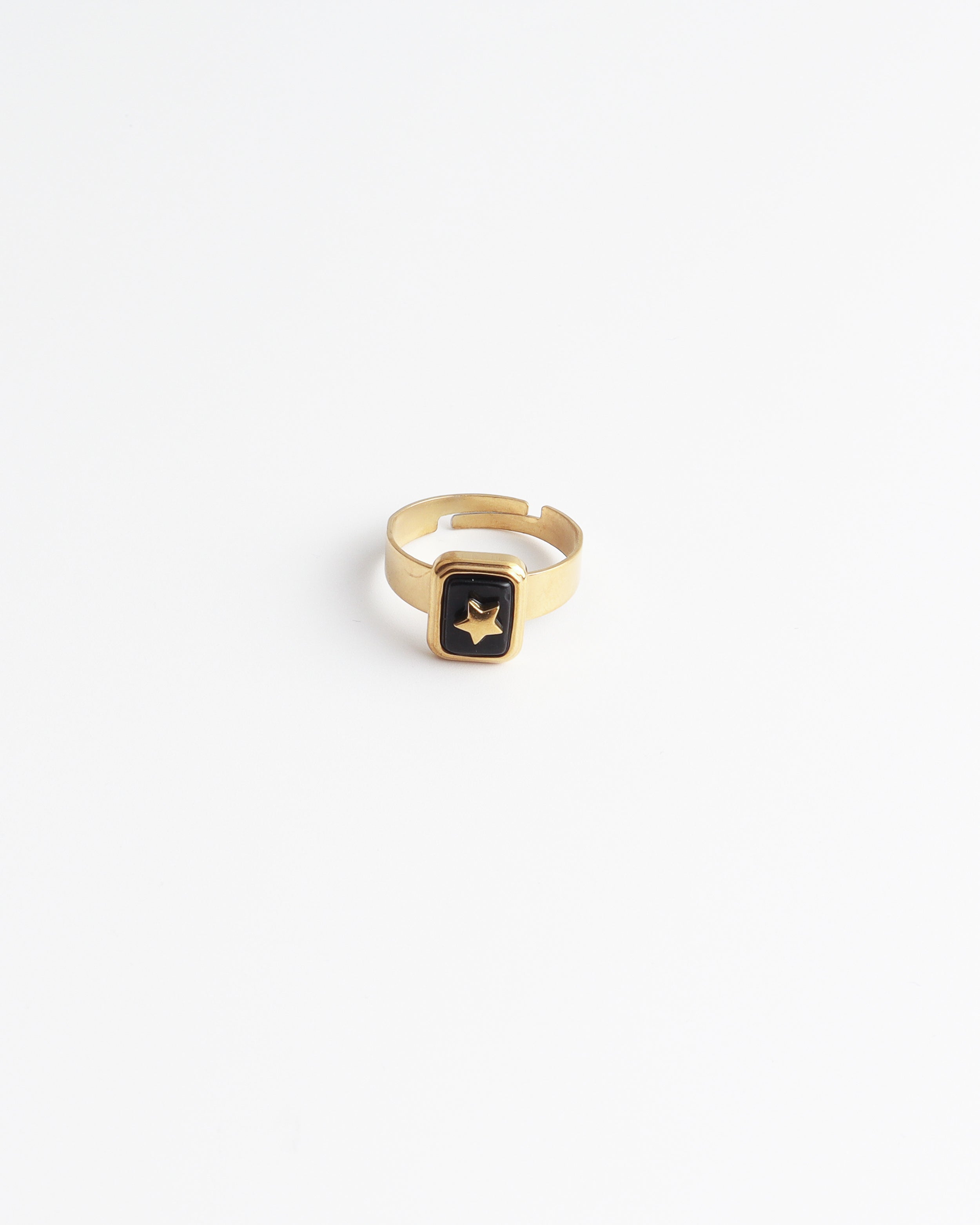 Yasmin - Bague- Pierre naturelle - Acier inoxydable - Ajustable