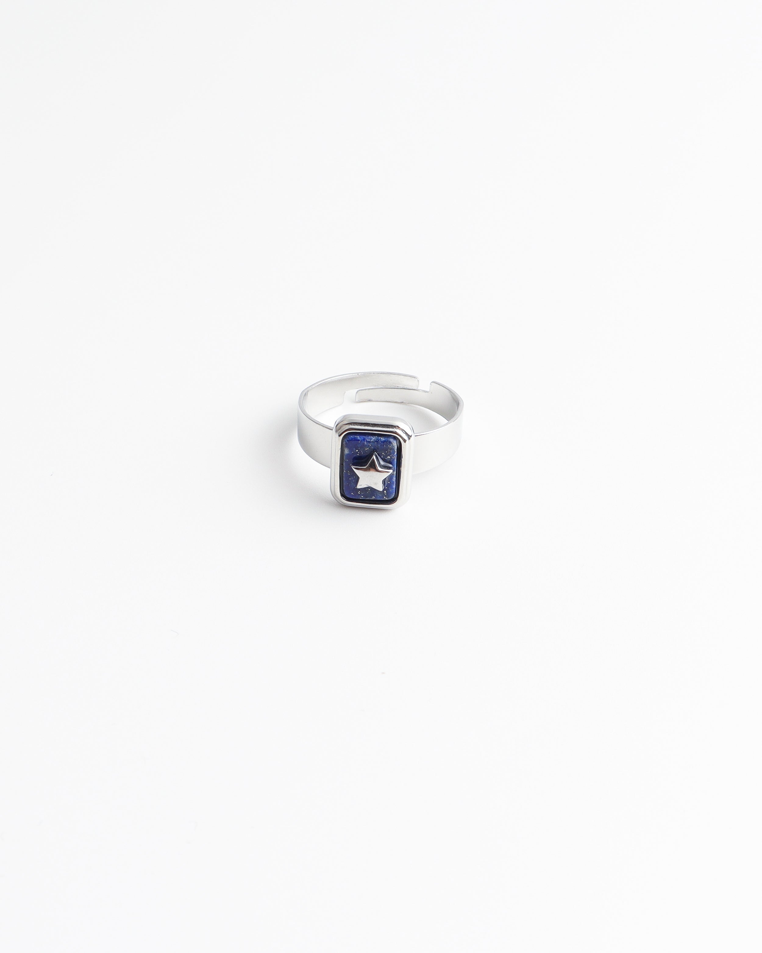 Yasmin - Bague- Pierre naturelle - Acier inoxydable - Ajustable