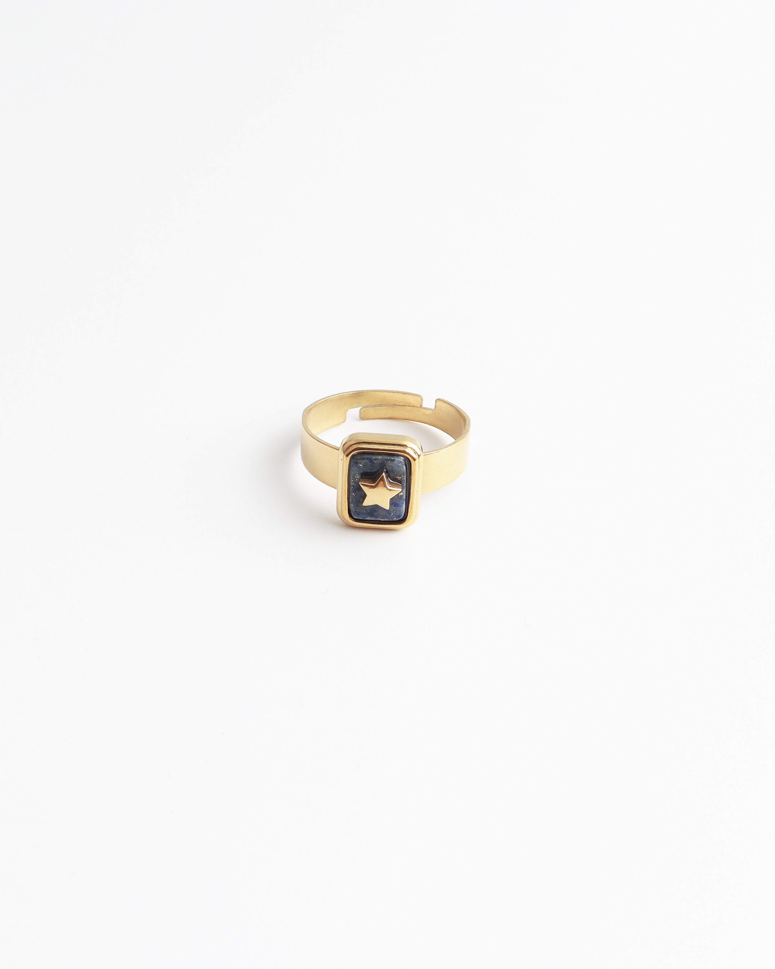 Yasmin - Bague- Pierre naturelle - Acier inoxydable - Ajustable