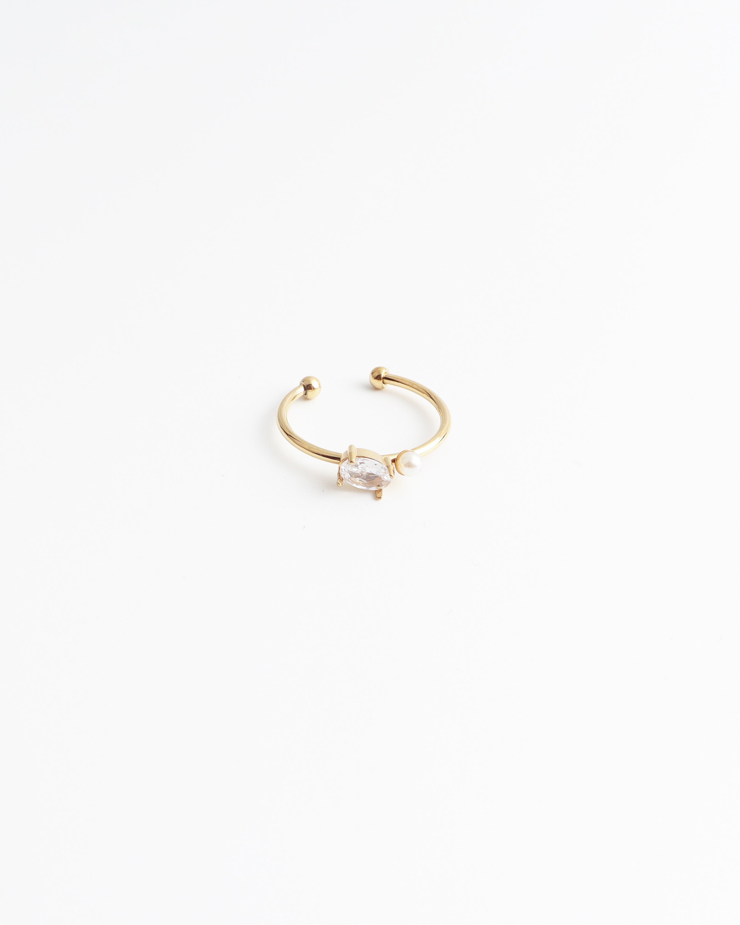 Leonie - Bague - Acier inoxydable - Ajustable