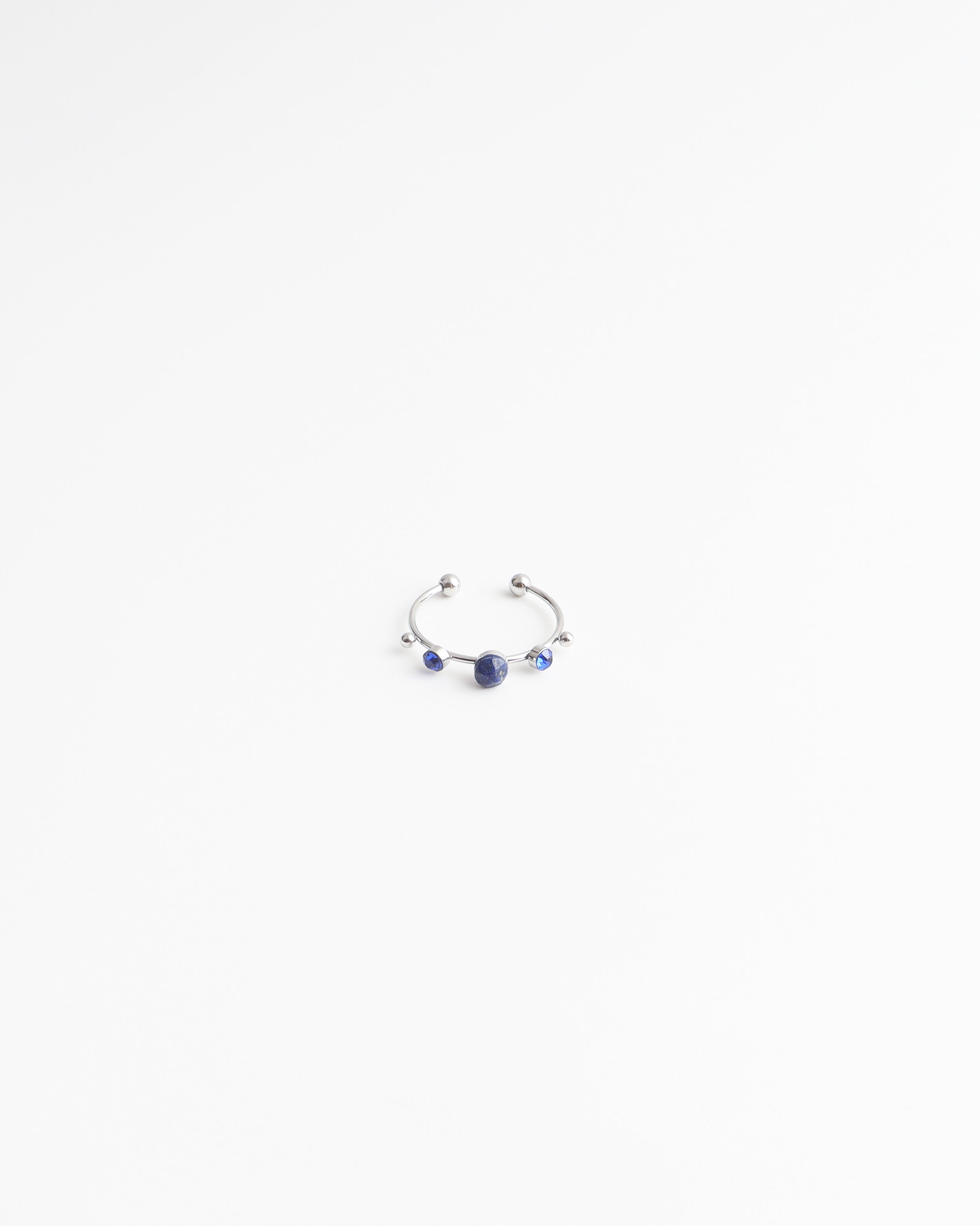 Victoria - Bague – Acier inoxydable – Pierre naturelle – Réglable