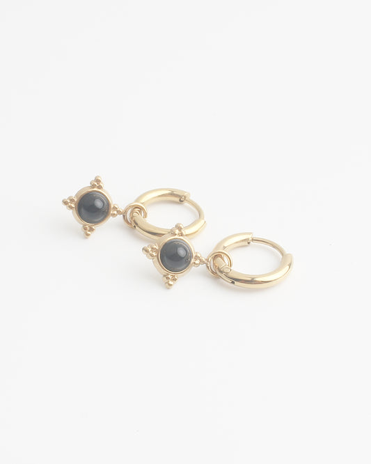 Estelle - Boucles d'oreilles - Pierre naturelle - Acier inoxydable