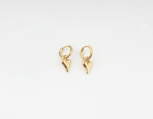 Perfect Shaped Heart - Earrings - Stainless Steel