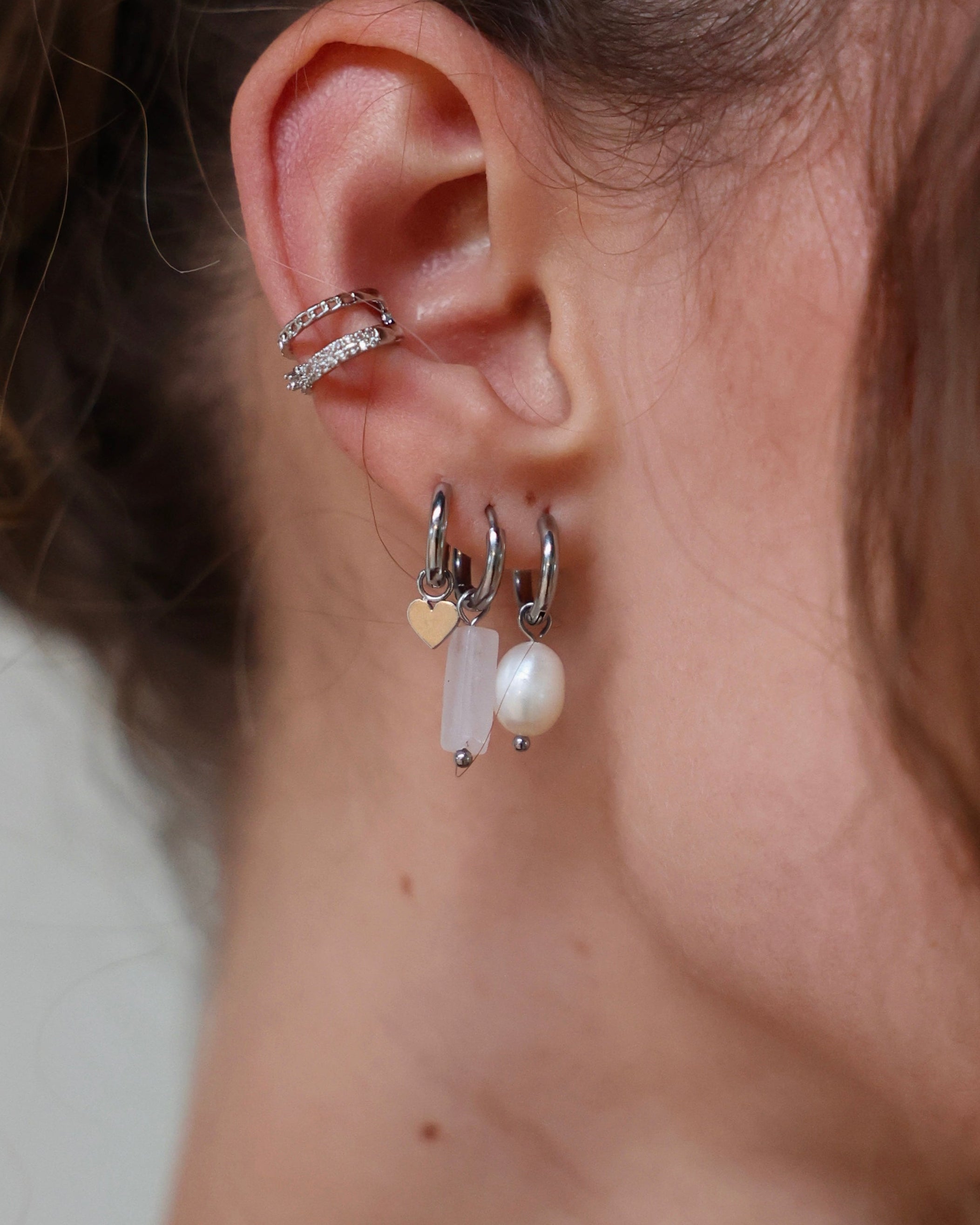 Dora - Earrings - Natural Stone - Stainless Steel