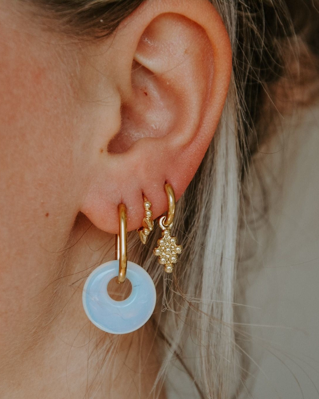 Tirza - Boucles d'oreilles - Pierre naturelle - Acier inoxydable