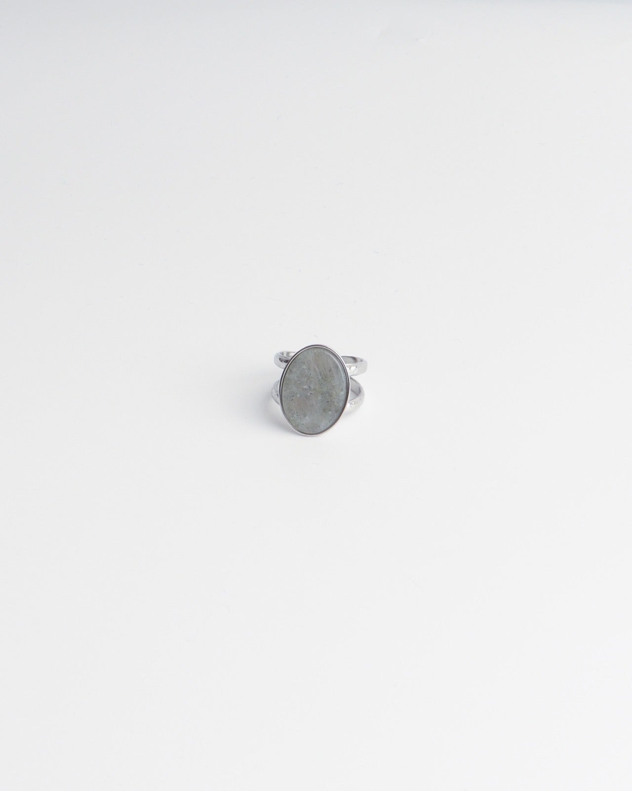 Layla - Ring - Stainless Steel - Adjustable - Natural Stone