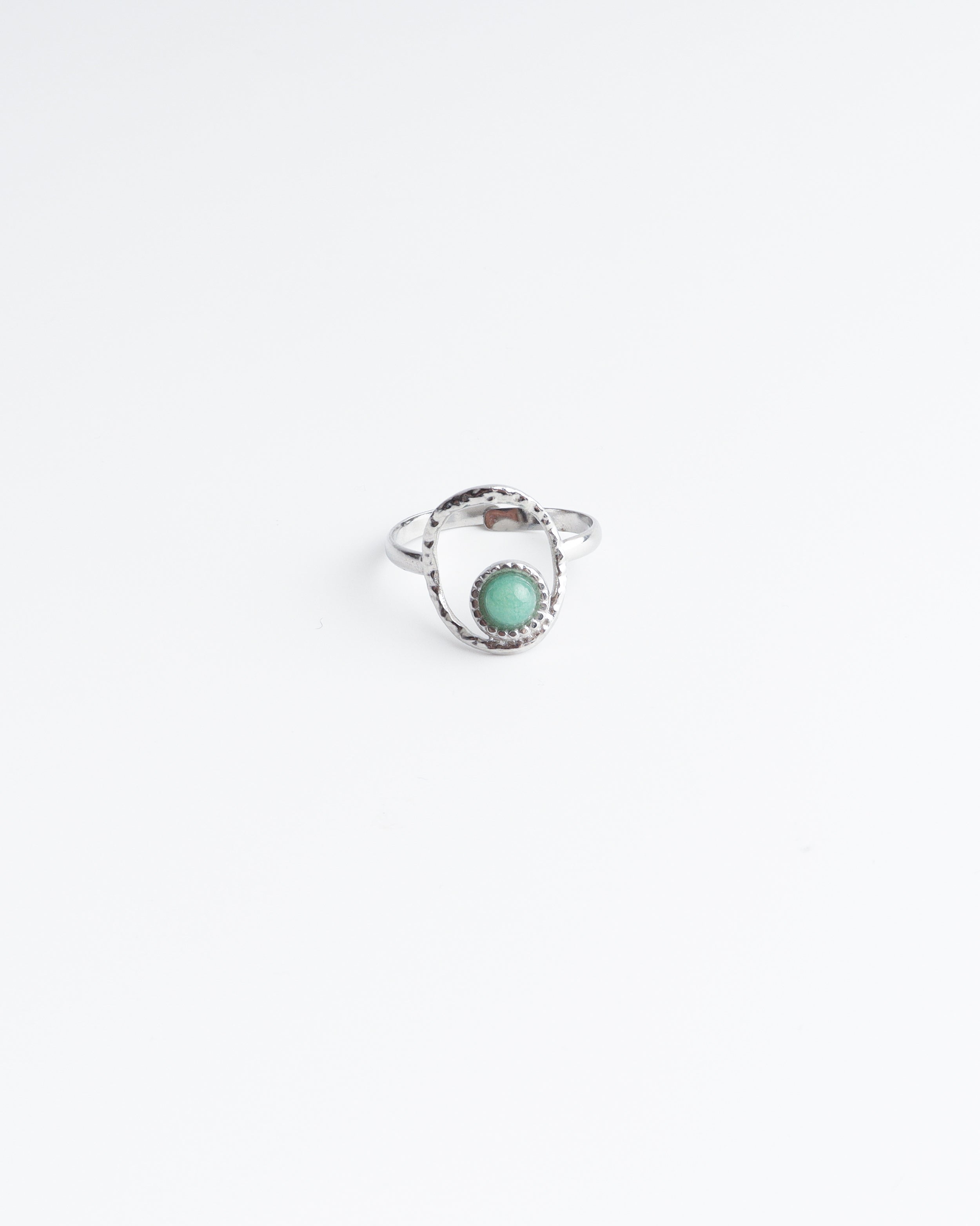 Lucia - Bague - Pierre naturelle - Acier inoxydable - Ajustable