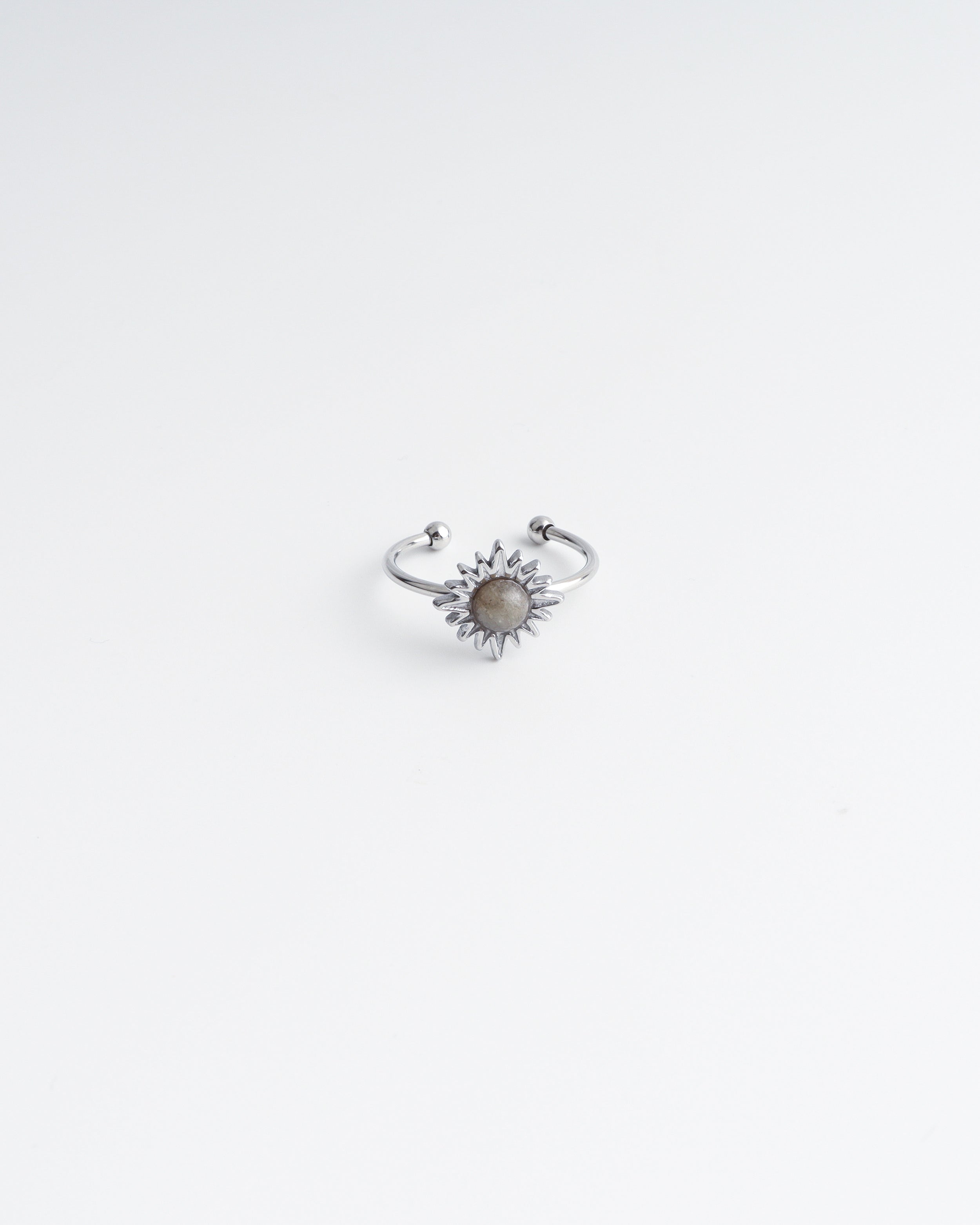 Louelle - Bague - Pierre naturelle - Acier inoxydable - Ajustable