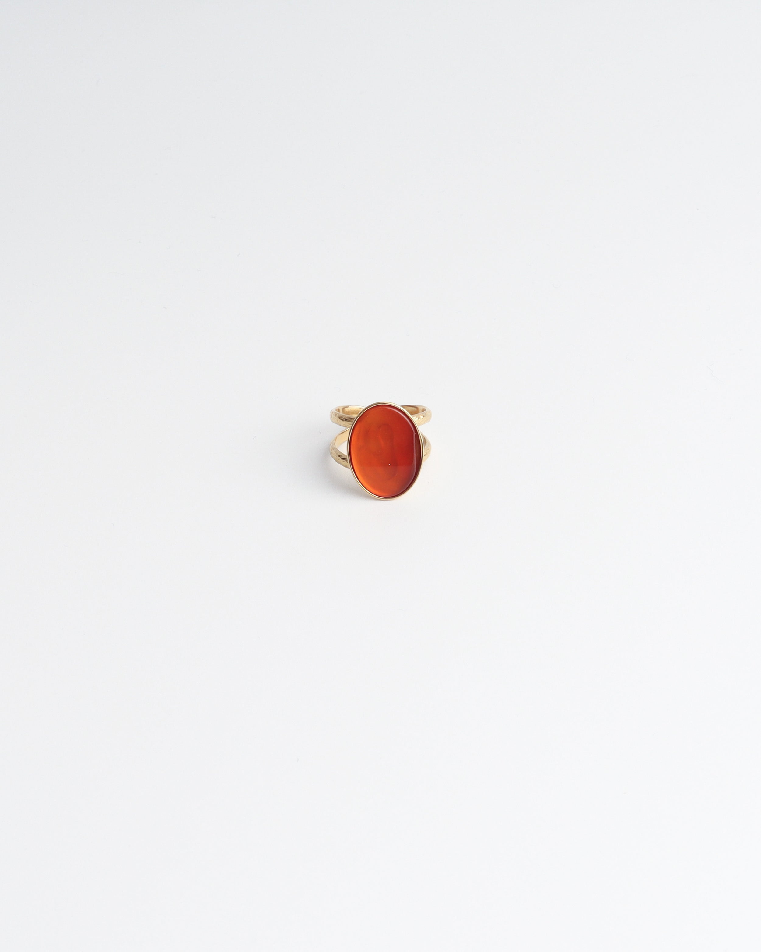 Layla - Bague - Acier inoxydable - Ajustable - Pierre naturelle