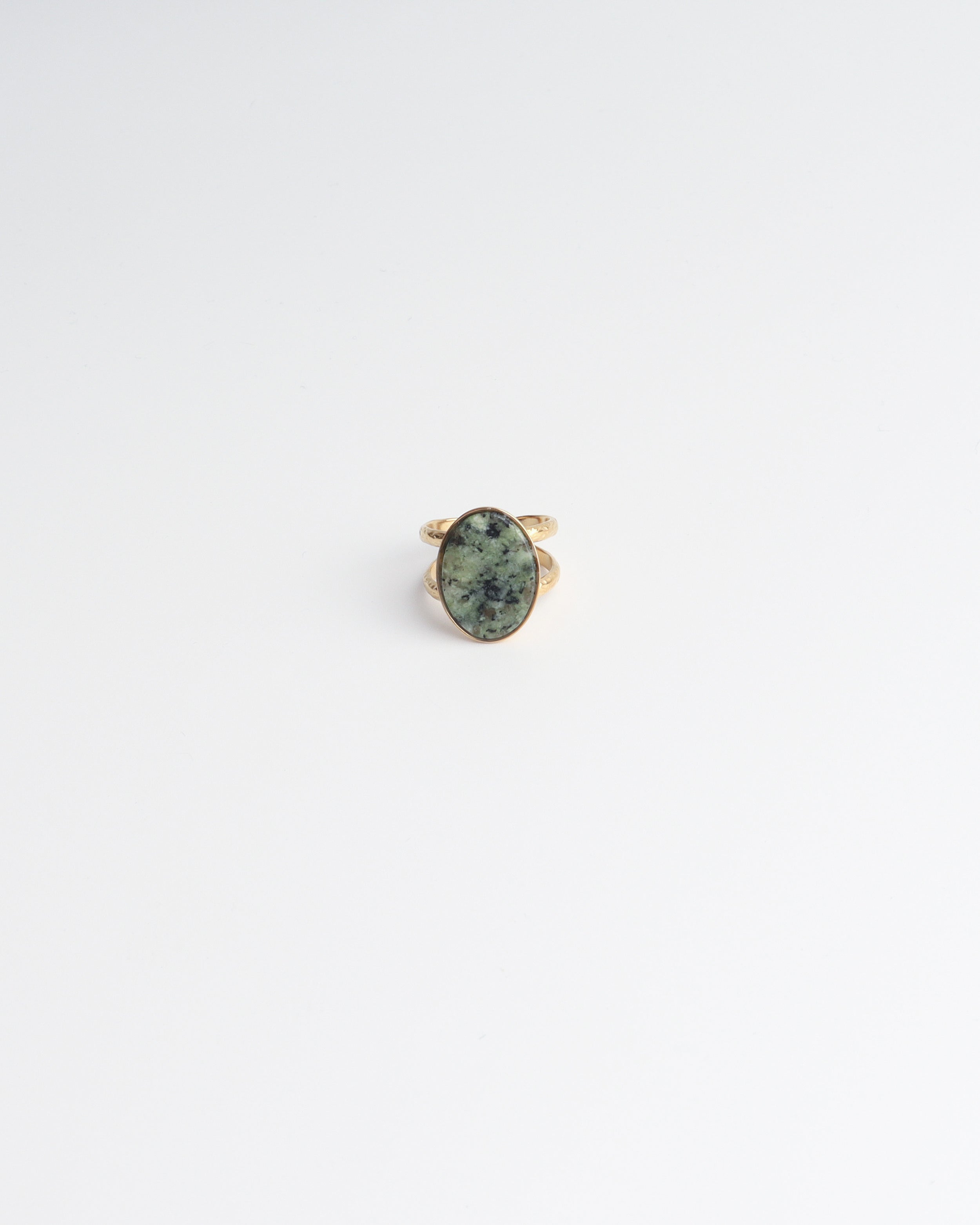 Layla - Bague - Acier inoxydable - Ajustable - Pierre naturelle