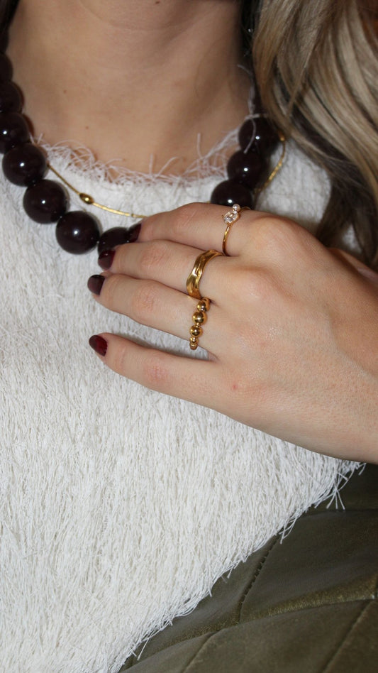 Dottie - Ring - Stainless Steel - Adjustable