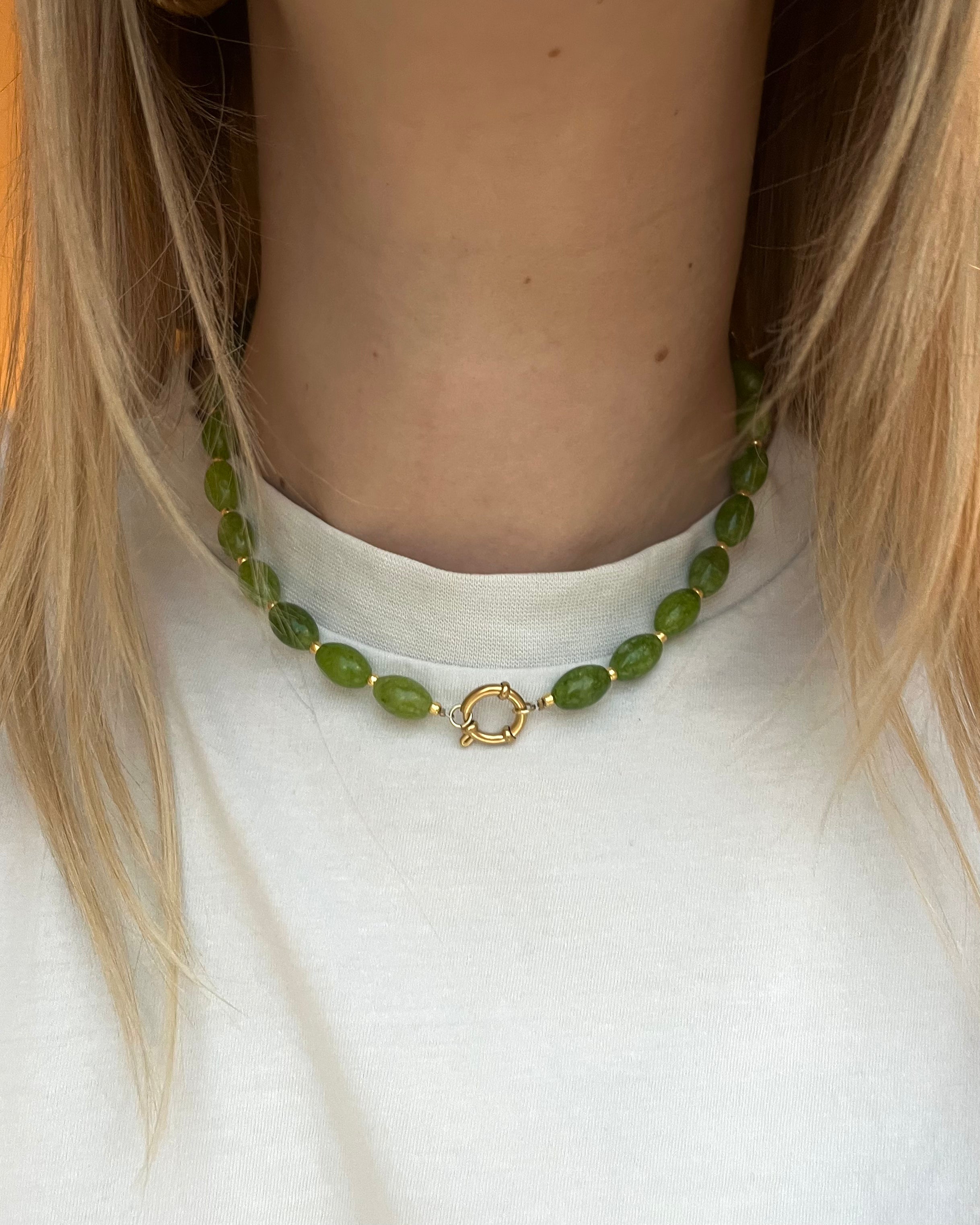 Jossy - Collier - Pierre naturelle - Acier inoxydable